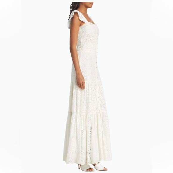 Veronica Beard Aislin Eyelet Tiered Maxi Dress - Picture 3 of 10